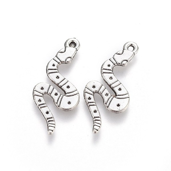PandaHall Tibetan Style Zinc Alloy Pendants, Snake, Antique Silver, 26x11.5x1.7mm, Hole: 1.2mm Alloy Snake
PandaHall Tibetan Style Zinc Alloy Pendants, Snake, Antique Silver, 26x11.5x1.7mm, Hole: 1.2mm Alloy Snake