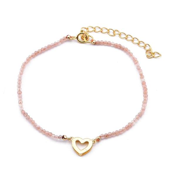 PandaHall Brass Link Bracelets, with Natural Sunstone Beads and Spring Ring Clasps, Heart, Real 14K Gold Plated, 6-1/2 inch(16.5cm) Sunstone
PandaHall Brass Link Bracelets, with Natural Sunstone Beads and Spring Ring Clasps, Heart, Real 14K Gold Plated, 6-1/2 inch(16.5cm) Sunstone