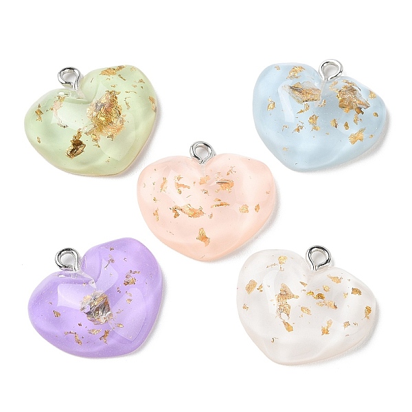 PandaHall Translucent Resin Pendants, with Gold Foil and Platinum Plated Iron Loops, Mixed Color, Heart, 19.5x21x7mm, Hole: 1.8mm Iron+Resin..., Multicolor
PandaHall Translucent Resin Pendants, with Gold Foil and Platinum Plated Iron Loops, Mixed Color, Heart, 19.5x21x7mm, Hole: 1.8mm Iron+Resin..., Multicolor