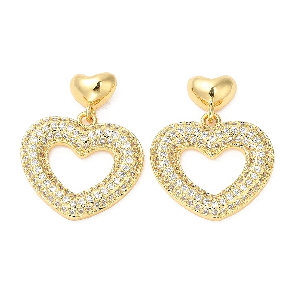 PandaHall Rack Plating Brass Heart Dangle Stud Earrings with Cubic Zirconia, Lead Free & Cadmium Free, Real 18K Gold Plated, 25mm Cubic...
PandaHall Rack Plating Brass Heart Dangle Stud Earrings with Cubic Zirconia, Lead Free & Cadmium Free, Real 18K Gold Plated, 25mm Cubic...