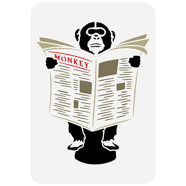 PandaHall FINGERINSPIRE Reading Chimpanzee Stencil 11.7x8.3inch Chimpanzee Reading Newspaper Painting Template Monkey on Toilet Stencil...
PandaHall FINGERINSPIRE Reading Chimpanzee Stencil 11.7x8.3inch Chimpanzee Reading Newspaper Painting Template Monkey on Toilet Stencil...