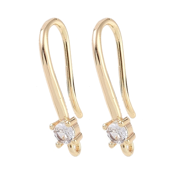 PandaHall Brass Micro Pave Cubic Zirconia Earring Hooks, Fishhook, Golden, 18x8.5x3.5mm, Hole: 1mm Brass+Rhinestone Others Clear
PandaHall Brass Micro Pave Cubic Zirconia Earring Hooks, Fishhook, Golden, 18x8.5x3.5mm, Hole: 1mm Brass+Rhinestone Others Clear