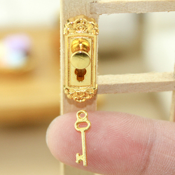 PandaHall Miniature Alloy Door Lock & Key, for Dollhouse Accessories Pretending Prop Decorations, Golden, 13.5~23.8x4.3~8.5mm, 2pcs/set...
PandaHall Miniature Alloy Door Lock & Key, for Dollhouse Accessories Pretending Prop Decorations, Golden, 13.5~23.8x4.3~8.5mm, 2pcs/set...