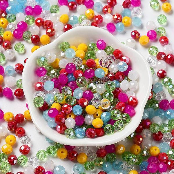 PandaHall Glass Beads, Faceted, Rondelle, Mixed Color, 6x5mm, Hole: 1mm, about 280pcs/60g Glass Rondelle Multicolor
PandaHall Glass Beads, Faceted, Rondelle, Mixed Color, 6x5mm, Hole: 1mm, about 280pcs/60g Glass Rondelle Multicolor