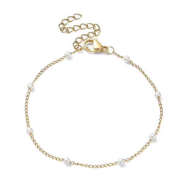 PandaHall Glass Pearl Beaded Chain Bracelet, Ion Plating(IP) 316 Surgical Stainless Steel Jewelry, Real 18K Gold Plated, 7-1/2 inch(18.9cm)...
PandaHall Glass Pearl Beaded Chain Bracelet, Ion Plating(IP) 316 Surgical Stainless Steel Jewelry, Real 18K Gold Plated, 7-1/2 inch(18.9cm)...