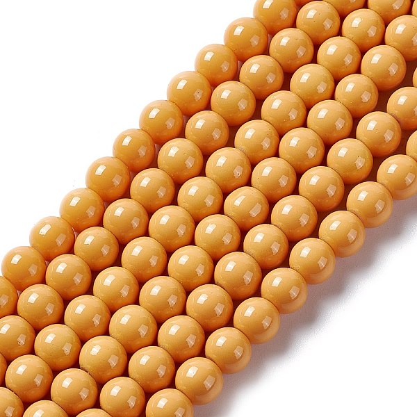 PandaHall Painted Glass Bead Strands, Baking Paint, Round, Gold, 8mm, Hole: 1.3~1.6mm, about 100pcs/strand, 31.4 inch Glass Round Gold
PandaHall Painted Glass Bead Strands, Baking Paint, Round, Gold, 8mm, Hole: 1.3~1.6mm, about 100pcs/strand, 31.4 inch Glass Round Gold
