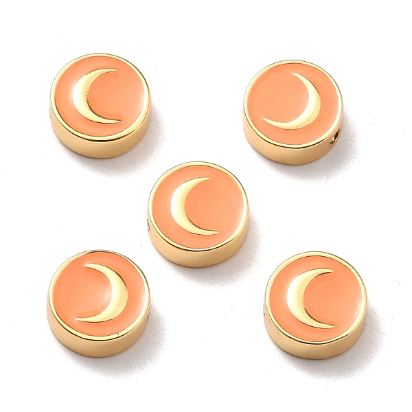 PandaHall Brass Enamel Beads, Real 18K Gold Plated, Long-Lasting Plated, Cadmium Free & Lead Free, Flat Round with Moon Pattern, Orange...
PandaHall Brass Enamel Beads, Real 18K Gold Plated, Long-Lasting Plated, Cadmium Free & Lead Free, Flat Round with Moon Pattern, Orange...