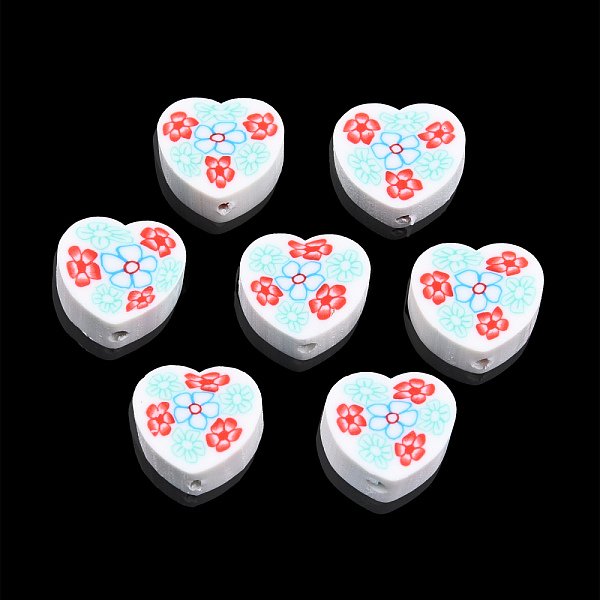 PandaHall Handmade Polymer Clay Beads, Heart with Flower, White, 9x10x4.5mm, Hole: 1.2mm Polymer Clay Heart White
PandaHall Handmade Polymer Clay Beads, Heart with Flower, White, 9x10x4.5mm, Hole: 1.2mm Polymer Clay Heart White