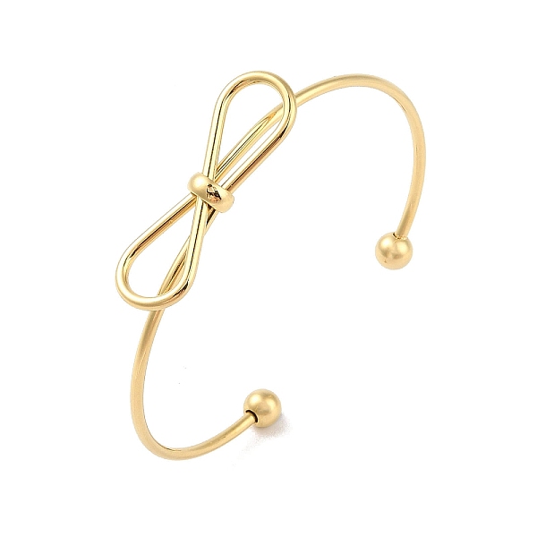PandaHall Bowknot 304 Stainless Steel Open Cuff Bangles for Women, Real 18K Gold Plated, Inner Diameter: 2x 2-3/8 inch(5x6.15cm) 304...
PandaHall Bowknot 304 Stainless Steel Open Cuff Bangles for Women, Real 18K Gold Plated, Inner Diameter: 2x 2-3/8 inch(5x6.15cm) 304...