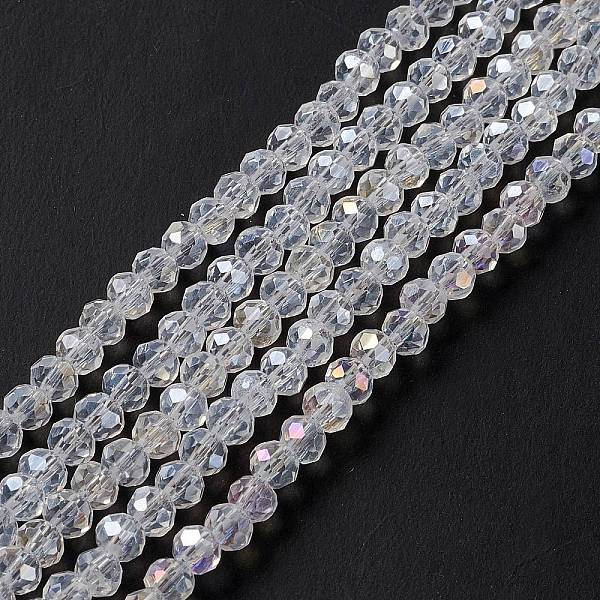 PandaHall Crystal Glass Rondelle Beads Strands, Faceted, AB Color, Clear AB, 3.5x2.5~3mm, Hole: 1mm, about 113~115pcs/strand, 32~33cm Glass..., White
PandaHall Crystal Glass Rondelle Beads Strands, Faceted, AB Color, Clear AB, 3.5x2.5~3mm, Hole: 1mm, about 113~115pcs/strand, 32~33cm Glass..., White