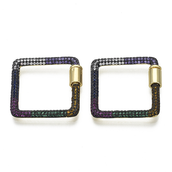 PandaHall Brass Micro Pave Cubic Zirconia Screw Carabiner Lock Charms, for Necklaces Making, Square, Nickel Free, Real 16K Gold Plated...
PandaHall Brass Micro Pave Cubic Zirconia Screw Carabiner Lock Charms, for Necklaces Making, Square, Nickel Free, Real 16K Gold Plated...