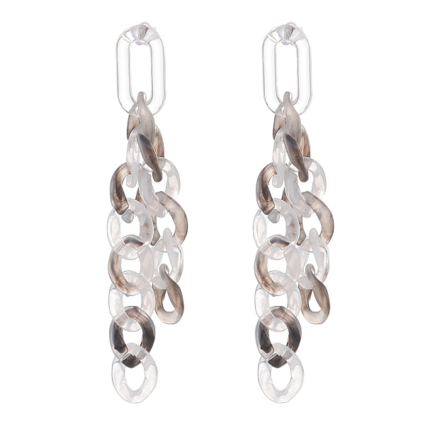 PandaHall Acrylic Curb Chain Tassel Dangle Stud Earrings for Women, Dark Gray, 78x11x3mm, Pin: 0.7mm Acrylic Twist
PandaHall Acrylic Curb Chain Tassel Dangle Stud Earrings for Women, Dark Gray, 78x11x3mm, Pin: 0.7mm Acrylic Twist