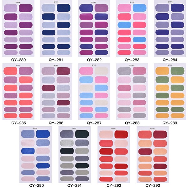 PandaHall Solid Color Design Self-Adhesive Nail Decals, Glitter Nail Wraps Nail Polish Stickers, for DIY Manicure Nail Art Decoration, Mixed..., Multicolor
PandaHall Solid Color Design Self-Adhesive Nail Decals, Glitter Nail Wraps Nail Polish Stickers, for DIY Manicure Nail Art Decoration, Mixed..., Multicolor