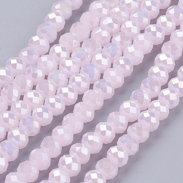 PandaHall Electroplate Glass Bead Strands, Full Luster Plated, Faceted, Rondelle, Pink, 3.5x2.5~3mm, Hole: 1mm, about 120pcs/strand...
PandaHall Electroplate Glass Bead Strands, Full Luster Plated, Faceted, Rondelle, Pink, 3.5x2.5~3mm, Hole: 1mm, about 120pcs/strand...