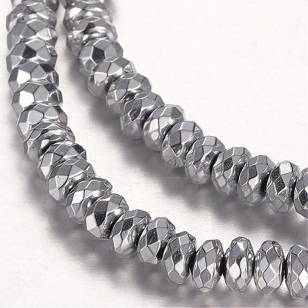 PandaHall Electroplate Non-magnetic Synthetic Hematite Beads Strands, Faceted, Rondelle, Platinum Plated, 4x2mm, Hole: 1mm, about...
PandaHall Electroplate Non-magnetic Synthetic Hematite Beads Strands, Faceted, Rondelle, Platinum Plated, 4x2mm, Hole: 1mm, about...