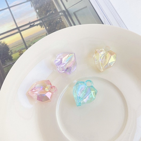 PandaHall Transparent Acrylic Pendants, Faceted Heart, Mixed Color, 22.6x19.2x13.3mm, Hole: 3.5mm Acrylic Heart Multicolor
PandaHall Transparent Acrylic Pendants, Faceted Heart, Mixed Color, 22.6x19.2x13.3mm, Hole: 3.5mm Acrylic Heart Multicolor