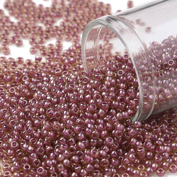 PandaHall TOHO Round Seed Beads, Japanese Seed Beads, (960) Inside Color Amber/Mauve Lined, 11/0, 2.2mm, Hole: 0.8mm, about 1110pcs/bottle..., Purple
PandaHall TOHO Round Seed Beads, Japanese Seed Beads, (960) Inside Color Amber/Mauve Lined, 11/0, 2.2mm, Hole: 0.8mm, about 1110pcs/bottle..., Purple