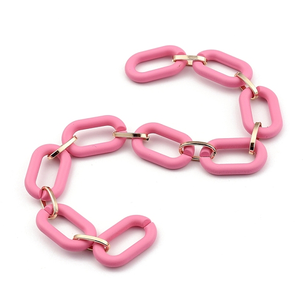 PandaHall Handmade Acrylic Cable Chains, with Aluminum Links, for Jewelry Making, Oval, Light Gold, Hot Pink, Links: 27x16.5x4mm and...
PandaHall Handmade Acrylic Cable Chains, with Aluminum Links, for Jewelry Making, Oval, Light Gold, Hot Pink, Links: 27x16.5x4mm and...