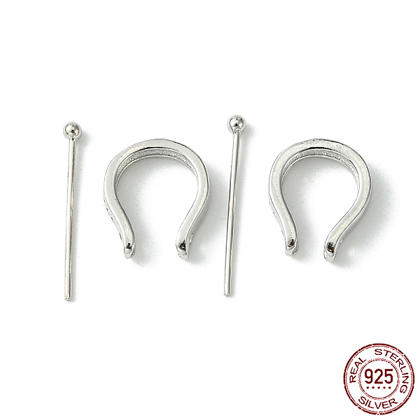 PandaHall Rhodium Plated 925 Sterling Silver Pendant Bails, Platinum, 10x8x2.5mm, Pin: 15.5x0.4mm Sterling Silver
PandaHall Rhodium Plated 925 Sterling Silver Pendant Bails, Platinum, 10x8x2.5mm, Pin: 15.5x0.4mm Sterling Silver