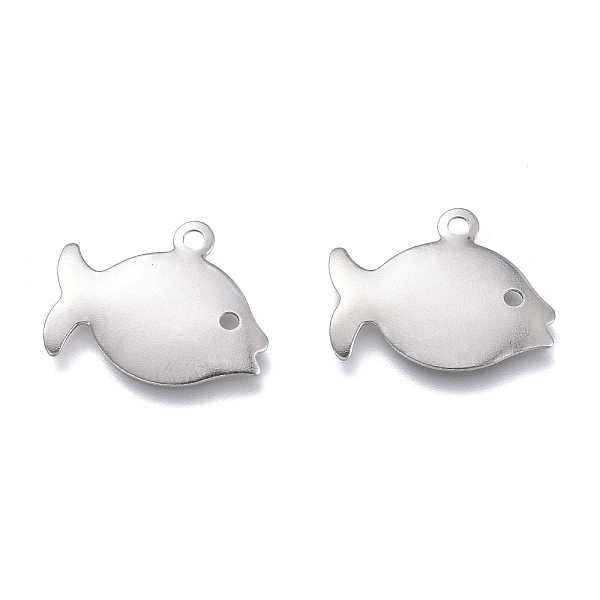 PandaHall 201 Stainless Steel Charms, Laser Cut, Fish, Stainless Steel Color, 11.5x14x0.8mm, Hole: 1.2mm 201 Stainless Steel Fish
PandaHall 201 Stainless Steel Charms, Laser Cut, Fish, Stainless Steel Color, 11.5x14x0.8mm, Hole: 1.2mm 201 Stainless Steel Fish