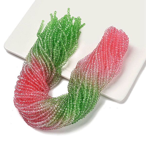 PandaHall Transparent Painted Glass Beads Strands, Faceted, Rondelle, Colorful, 2.6x2.5mm, Hole: 0.5mm, about 130pcs/strand, 12.99''(33cm)...
PandaHall Transparent Painted Glass Beads Strands, Faceted, Rondelle, Colorful, 2.6x2.5mm, Hole: 0.5mm, about 130pcs/strand, 12.99''(33cm)...