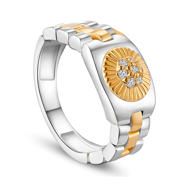 PandaHall SHEGRACE 925 Sterling Silver Finger Ring, with Watch Chain and Real 18K Gold Plated Round with Micro Pave AAA Cubic Zirconias..., Clear
PandaHall SHEGRACE 925 Sterling Silver Finger Ring, with Watch Chain and Real 18K Gold Plated Round with Micro Pave AAA Cubic Zirconias..., Clear