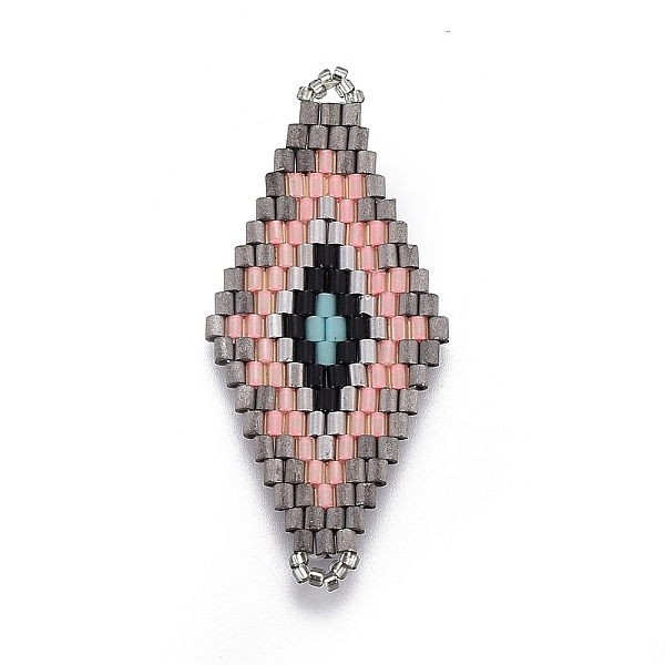 PandaHall MIYUKI & TOHO Handmade Japanese Seed Beads Links, Loom Pattern, Rhombus, Colorful, 43~44.1x19.4~20.2x1.6~1.8mm, Hole: 1.6~1.8mm...
PandaHall MIYUKI & TOHO Handmade Japanese Seed Beads Links, Loom Pattern, Rhombus, Colorful, 43~44.1x19.4~20.2x1.6~1.8mm, Hole: 1.6~1.8mm...