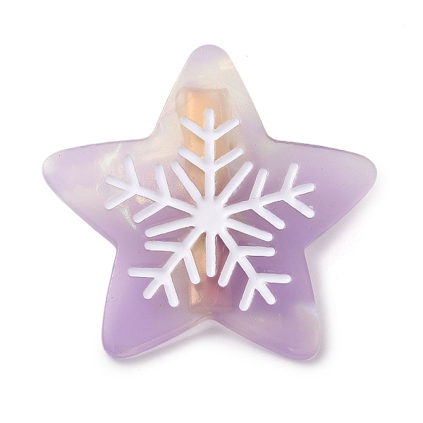 PandaHall Star with Snowflake Cellulose Acetate(Resin) Alligator Hair Clips, with Golden Iron Clips, for Women Girls, Lilac, 48.5x51x11.5mm..., Purple
PandaHall Star with Snowflake Cellulose Acetate(Resin) Alligator Hair Clips, with Golden Iron Clips, for Women Girls, Lilac, 48.5x51x11.5mm..., Purple