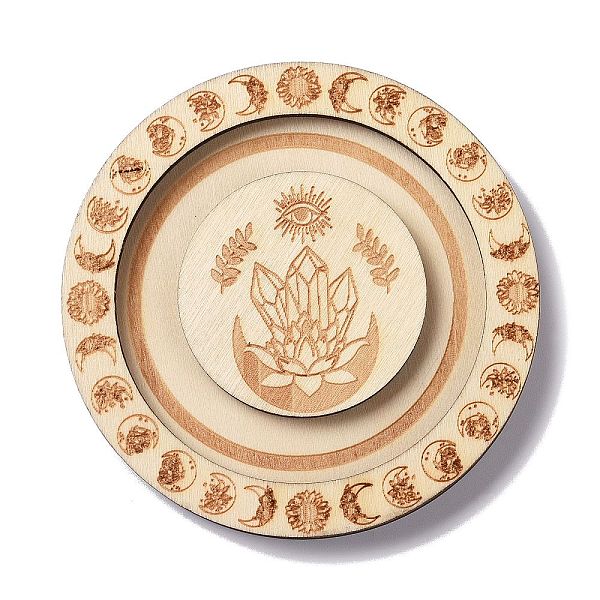 PandaHall Flat Round Wood Bracelet Display Trays, Holds up to one Bracelet, for Home decoration, Cornsilk, Quartz Cluster Pattern, 9.5cm..., Gold
PandaHall Flat Round Wood Bracelet Display Trays, Holds up to one Bracelet, for Home decoration, Cornsilk, Quartz Cluster Pattern, 9.5cm..., Gold