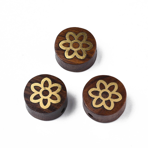 PandaHall Natural Rosewood Undyed Beads, with Flower-Shaped Raw(Unplated) Brass Slices, Flat Round, Saddle Brown, 14x7mm, Hole: 1.8mm...
PandaHall Natural Rosewood Undyed Beads, with Flower-Shaped Raw(Unplated) Brass Slices, Flat Round, Saddle Brown, 14x7mm, Hole: 1.8mm...
