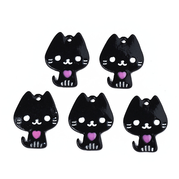 PandaHall Rack Plating Alloy Enamel Spray Painted Pendants, Cadmium Free & Nickel Free & Lead Free, Cat, Black, 19.5x14.5x1.3mm, Hole: 1mm...
PandaHall Rack Plating Alloy Enamel Spray Painted Pendants, Cadmium Free & Nickel Free & Lead Free, Cat, Black, 19.5x14.5x1.3mm, Hole: 1mm...