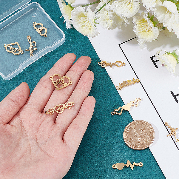PandaHall UNICRAFTALE 10Pcs 10 Styles Golden Birds/Heartbeat/Heart Links Connectors Charms 304 Stainless Steel Laser Cut Jewelry Connector...
PandaHall UNICRAFTALE 10Pcs 10 Styles Golden Birds/Heartbeat/Heart Links Connectors Charms 304 Stainless Steel Laser Cut Jewelry Connector...