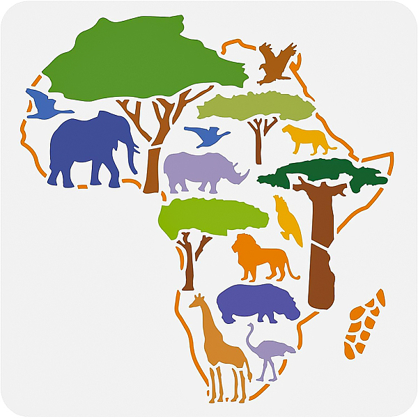 PandaHall BENECREAT Africa Map Stencil, 30x30cm PET Drawing Painting Stencils, African Animals Tree Reusable Drawing Template for Art...
PandaHall BENECREAT Africa Map Stencil, 30x30cm PET Drawing Painting Stencils, African Animals Tree Reusable Drawing Template for Art...