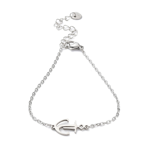 PandaHall 201 Stainless Steel Link Bracelets with Cable Chains, Anchor & Helm, 7-1/4 inch(18.5cm) 201 Stainless Steel Anchor & Helm
PandaHall 201 Stainless Steel Link Bracelets with Cable Chains, Anchor & Helm, 7-1/4 inch(18.5cm) 201 Stainless Steel Anchor & Helm
