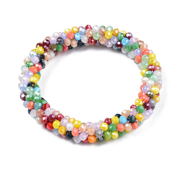 PandaHall AB Color Plated Faceted Opaque Glass Beads Stretch Bracelets, Womens Fashion Handmade Jewelry, Colorful, Inner Diameter: 1-3/4...
PandaHall AB Color Plated Faceted Opaque Glass Beads Stretch Bracelets, Womens Fashion Handmade Jewelry, Colorful, Inner Diameter: 1-3/4...