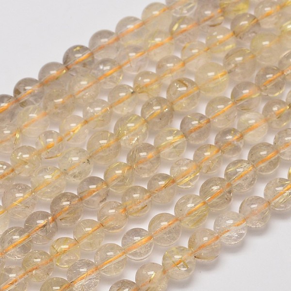 PandaHall Natural Gold Rutilated Quartz Round Bead Strands, 8mm, Hole: 1mm, about 50pcs/strand, 15.5 inch Rutilated Quartz Round
PandaHall Natural Gold Rutilated Quartz Round Bead Strands, 8mm, Hole: 1mm, about 50pcs/strand, 15.5 inch Rutilated Quartz Round
