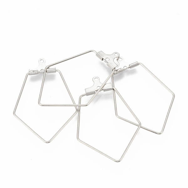 PandaHall 304 Stainless Steel Pendants, For Earring Making, Polygon, Stainless Steel Color, 24 Gauge, 35.5x22.5x0.5mm, Hole: 1mm 304...
PandaHall 304 Stainless Steel Pendants, For Earring Making, Polygon, Stainless Steel Color, 24 Gauge, 35.5x22.5x0.5mm, Hole: 1mm 304...