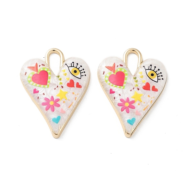 PandaHall Rack Plating Alloy Enamel Pendants, with Resin, Heart with Evil Eye Charm, Cadmium Free & Nickel Free & Lead Free, Golden...
PandaHall Rack Plating Alloy Enamel Pendants, with Resin, Heart with Evil Eye Charm, Cadmium Free & Nickel Free & Lead Free, Golden...