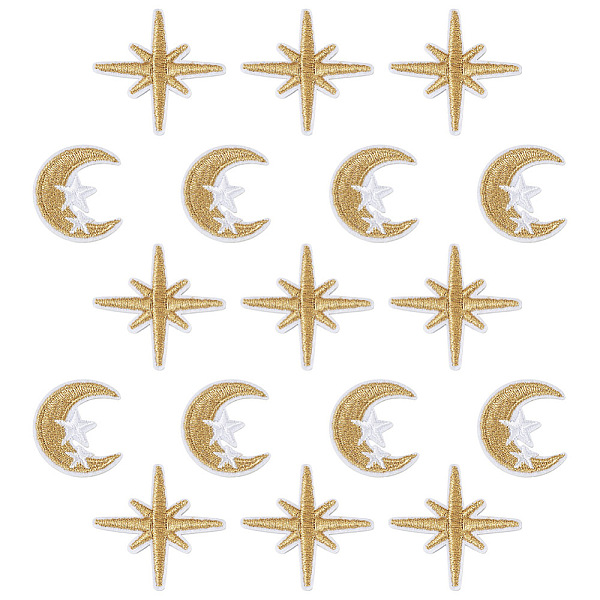 PandaHall Beadthoven 40Pcs 2 Style Computerized Embroidery Cloth Iron on/Sew on Patches, Appliques, Costume Accessories, Moon with Star..., Gold
PandaHall Beadthoven 40Pcs 2 Style Computerized Embroidery Cloth Iron on/Sew on Patches, Appliques, Costume Accessories, Moon with Star..., Gold