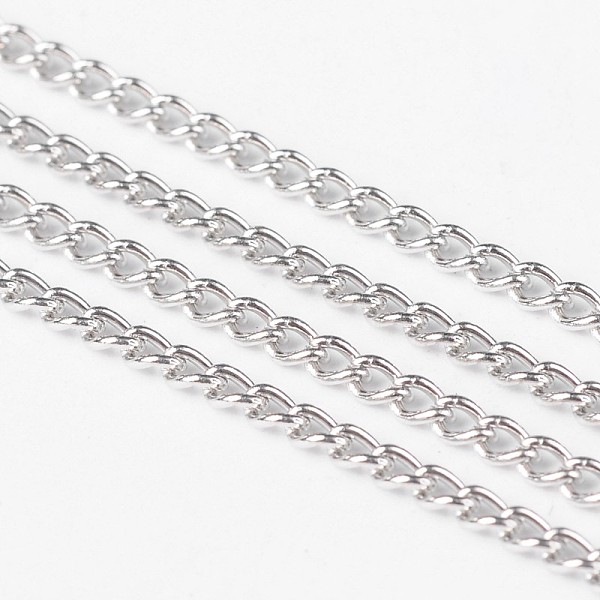 PandaHall Iron Twisted Chains, Unwelded, Platinum Color, with Spool, Size: Chains: about 3.7mm long, 2.5mm wide, 0.7mm thick, about 328.08...
PandaHall Iron Twisted Chains, Unwelded, Platinum Color, with Spool, Size: Chains: about 3.7mm long, 2.5mm wide, 0.7mm thick, about 328.08...