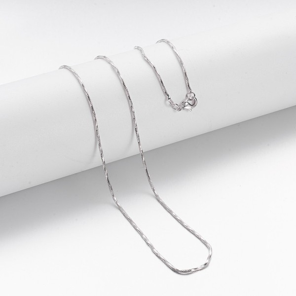 PandaHall Brass Chain Necklaces, Snake Chain, with Lobster Clasps, Platinum, 23.9 inch Brass
PandaHall Brass Chain Necklaces, Snake Chain, with Lobster Clasps, Platinum, 23.9 inch Brass