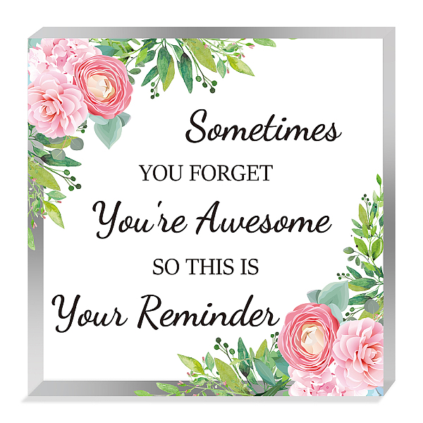PandaHall CREATCABIN Acrylic Inspirational Quotes Gifts Sometimes You Forget That You're Awesome So This Is Your Reminder Office Desk Decor...
PandaHall CREATCABIN Acrylic Inspirational Quotes Gifts Sometimes You Forget That You're Awesome So This Is Your Reminder Office Desk Decor...