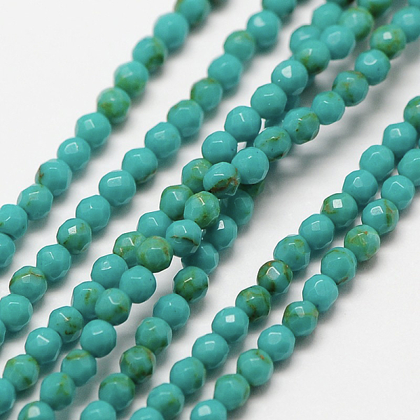 PandaHall Imported Synthetic Howlite Beads Strands, Faceted Round, Dyed, 3mm, Hole: 0.8mm, about 121pcs/strand, 14.76''(37.5cm) Howlite...
PandaHall Imported Synthetic Howlite Beads Strands, Faceted Round, Dyed, 3mm, Hole: 0.8mm, about 121pcs/strand, 14.76''(37.5cm) Howlite...