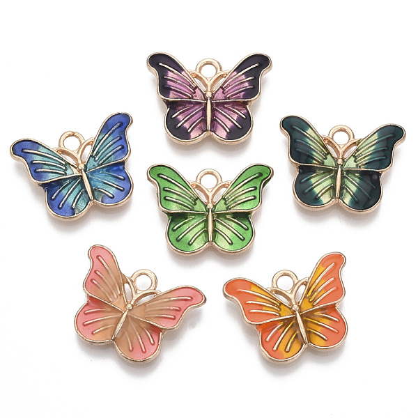 PandaHall Alloy Enamel Pendants, Butterfly, Light Gold, Mixed Color, 15x20x2.5mm, Hole: 2mm Alloy+Enamel Butterfly Multicolor
PandaHall Alloy Enamel Pendants, Butterfly, Light Gold, Mixed Color, 15x20x2.5mm, Hole: 2mm Alloy+Enamel Butterfly Multicolor