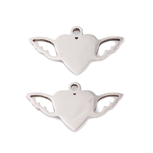PandaHall 5Pcs 201 Stainless Steel Pendants, Laser Cut, Heart with Wing Charm, Stainless Steel Color, 9.5x17.5x1mm, Hole: 1.2mm 201...
PandaHall 5Pcs 201 Stainless Steel Pendants, Laser Cut, Heart with Wing Charm, Stainless Steel Color, 9.5x17.5x1mm, Hole: 1.2mm 201...