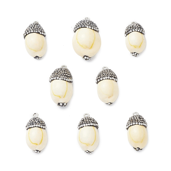 PandaHall Natural Sea Shell Pendants, Oval Charms with Polymer Clay Rhinestone and Platinum Tone Brass Loops, Black, 24~32x13~19x10.5~14mm...
PandaHall Natural Sea Shell Pendants, Oval Charms with Polymer Clay Rhinestone and Platinum Tone Brass Loops, Black, 24~32x13~19x10.5~14mm...