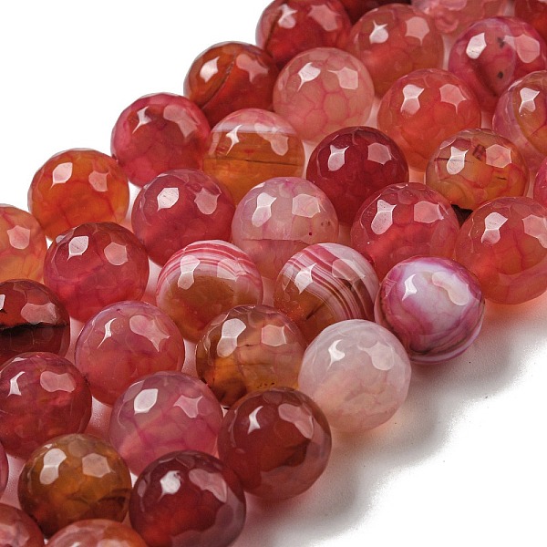 PandaHall Faceted Natural Dragon Veins Agate Beads Strands, Round, Dyed & Heated, Cerise, 12mm, Hole: 1.6mm, about 31pcs/strand, 14.76''..., Red
PandaHall Faceted Natural Dragon Veins Agate Beads Strands, Round, Dyed & Heated, Cerise, 12mm, Hole: 1.6mm, about 31pcs/strand, 14.76''..., Red