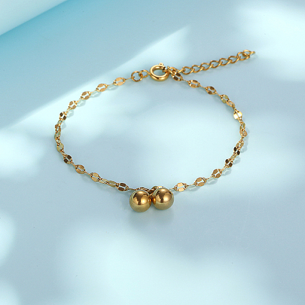 PandaHall Stainless Steel Round Charm Bracelets, Coffee Bean Chain Bracelets with Lobster Claw Clasp for Women, Real 18K Gold Plated, 6-3/4...
PandaHall Stainless Steel Round Charm Bracelets, Coffee Bean Chain Bracelets with Lobster Claw Clasp for Women, Real 18K Gold Plated, 6-3/4...