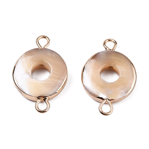 PandaHall Natural Trochus Shell Connector Charms, with Light Gold Tone Iron Findings, Ring, Tan, 19x12x3~4mm, Hole: 1.8mm Shell Ring Orange
PandaHall Natural Trochus Shell Connector Charms, with Light Gold Tone Iron Findings, Ring, Tan, 19x12x3~4mm, Hole: 1.8mm Shell Ring Orange