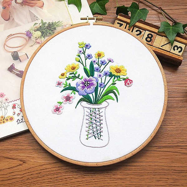 PandaHall Flower Pattern DIY Embroidery Starter Kits, including Embroidery Fabric & Thread, Needle, Instruction Sheet, Colorful, 290x290mm...
PandaHall Flower Pattern DIY Embroidery Starter Kits, including Embroidery Fabric & Thread, Needle, Instruction Sheet, Colorful, 290x290mm...
